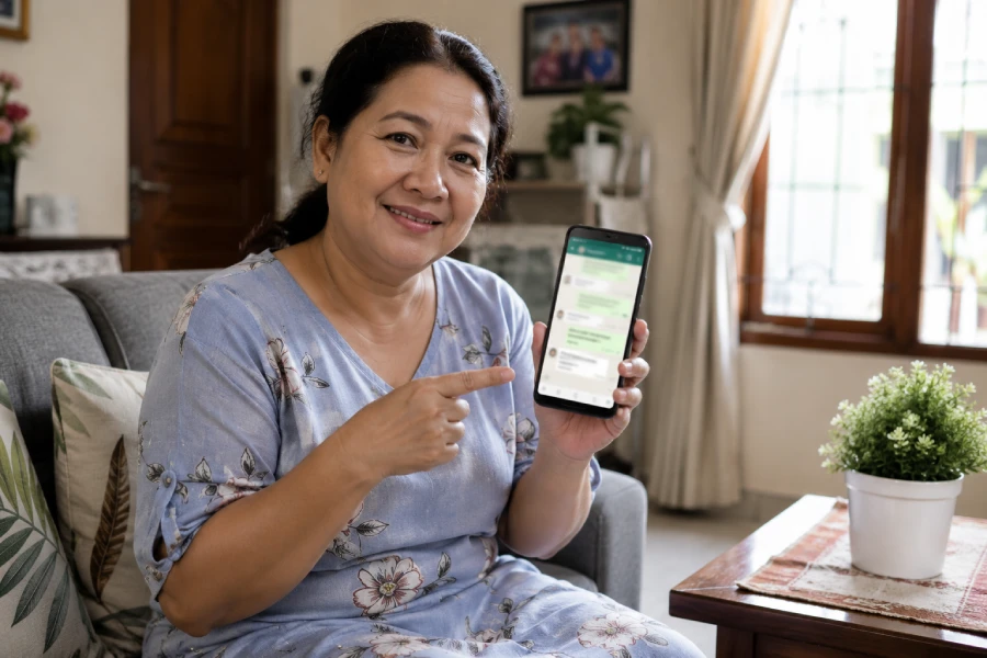 Konsultasi WhatsApp home care Syifa Medika sebelum visit perawatan luka dilakukan